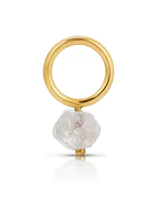 Fine April Diamond | Metal Color: Solid Gold