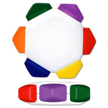 120 Promotional Crayo-Craze 6 Color Crayon Wheel With White ...