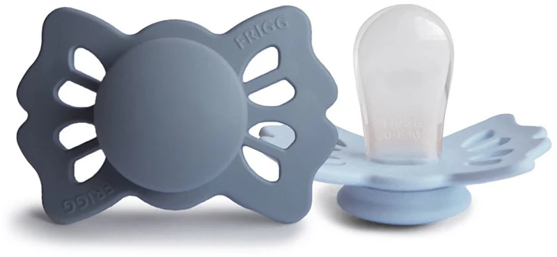 FRIGG Lucky Size 1: 0-6 months pacifier Slate/Powder Blue 2 pieces