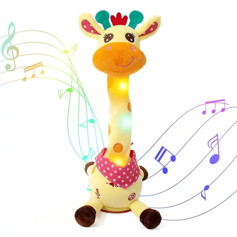 EMOIN Giraffe Stuffed Animal Toys Giraffe Toys Singing 10 Children's Songs Dancing Giraffe Light Up Toys Repeat What You Say ...