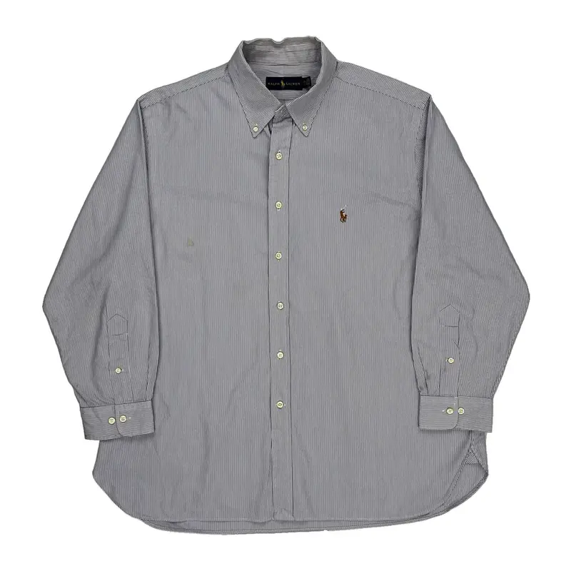 Ralph Lauren Striped Shirt - XL Blue Cotton