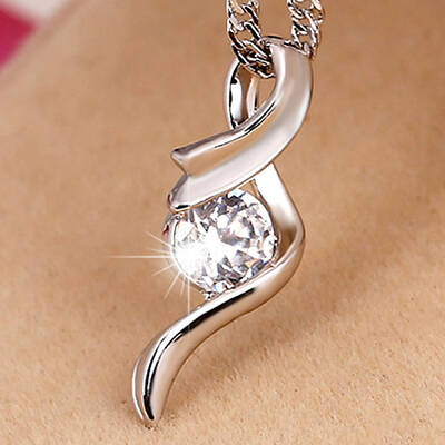 Real Platinum Plated Brass Cubic Zirconia Pendants