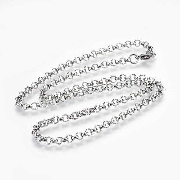 Non-Tarnish 304 Stainless Steel Rolo Chain Necklaces