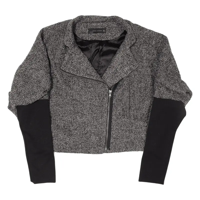 ZARA Jacket Grey Wool Womens L
