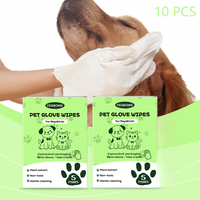 10 PACKS Pet grooming and cleaning gloves, no water needed for pets, deep cleaning, removes odors, suitable for cats and dogs...