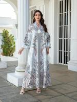 Women's Arabian Dress, Elegant Chic Long Sleeve Long Dress for Daily Wear, Ladies Islamic Clothing for All Seasons, Dresses f...