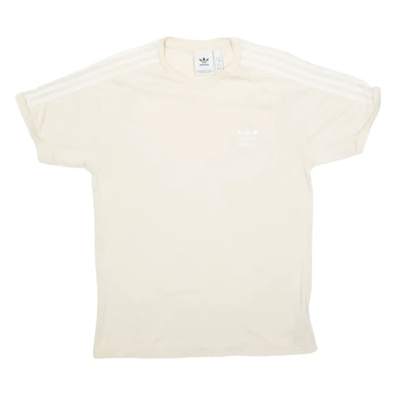 ADIDAS Mens T-Shirt Beige M