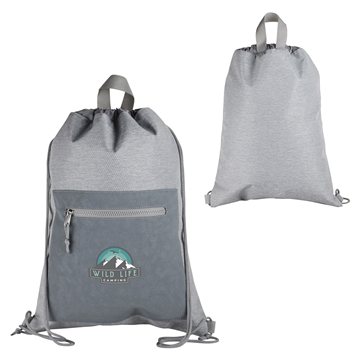 50 Custom Dove Drawstring Backpack - Jacquard & Zippered