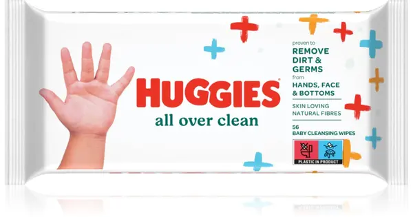 Huggies All Over Clean Baby Cleansing Wipes 56 Pieces