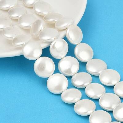 Electroplated Shell Pearl Beads Strands