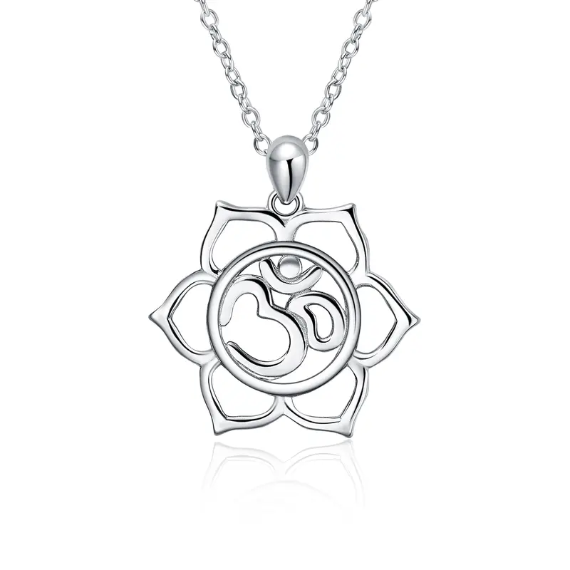 Sterling Silver Yoga Pendant Necklace