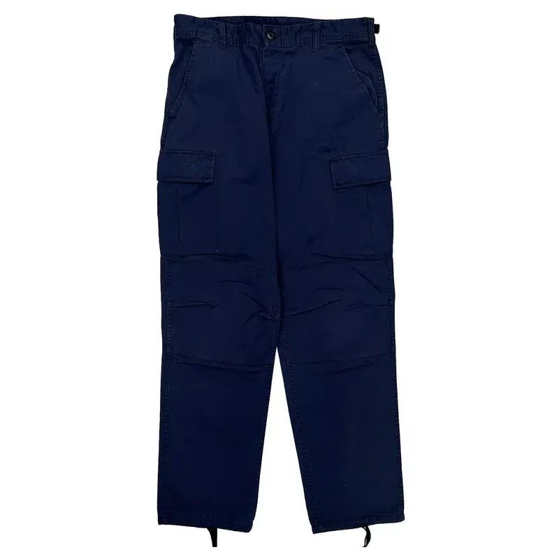 U.S. Army Cargo Trousers - 34W 31L Navy Cotton Blend