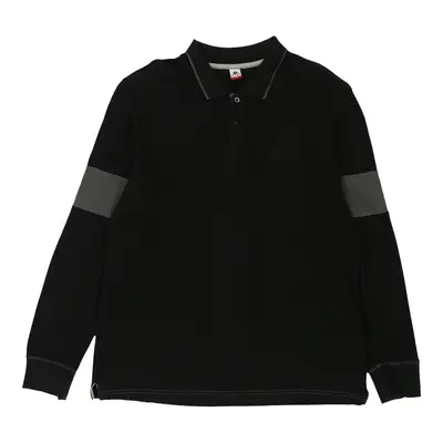 Le Coq Sportif Long Sleeve Polo Shirt - 2XL Black Cotton