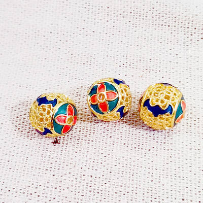 Brass Enamel Beads