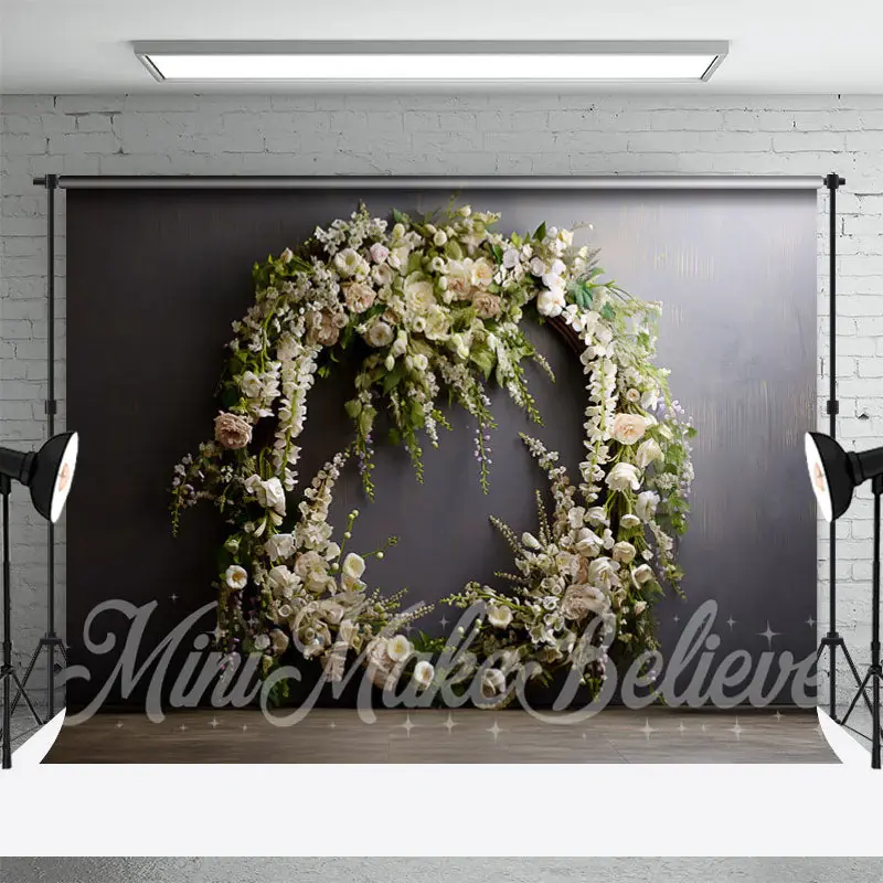 Abstract Wall Large Wreath Wedding Photo Backdrop - Aperturee