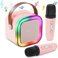 Kids Karaoke Machine for Girls Portable Karaoke Speaker with Bluetooth and Wireless Microphone for Adults
