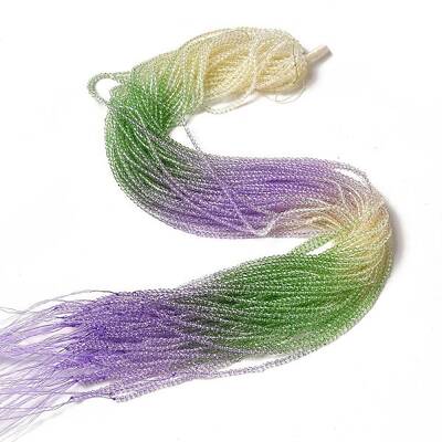 Transparent Gradient Color Glass Beads Strands