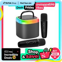 JYX D17 10 in 1 Mini Karaoke Machine with  Two Wireless Microphones/Mini Partybox,Mothers Day gifts,Outdoor, Party, Gathering...