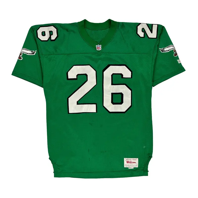 1980'S Philadelphia Eagles Wilson Nfl Jersey - XL Green Polyester