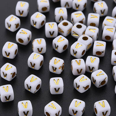 Opaque White Acrylic Beads