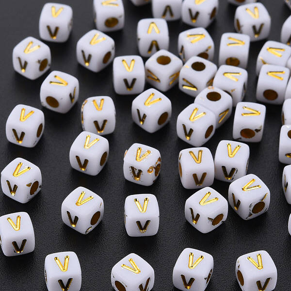 Opaque White Acrylic Beads
