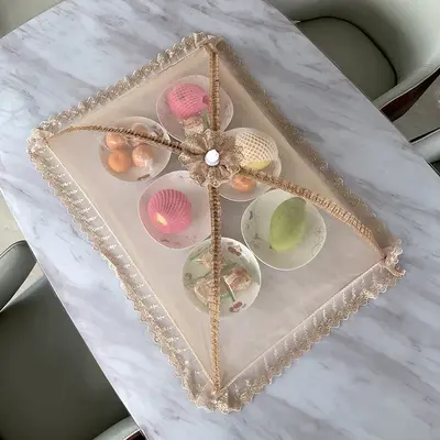 Lace Foldable Vegetable Cover Food Dust Mesh | Color: Style629