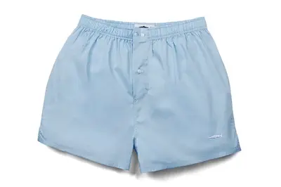 Powder Blue Cotton Boxer Shorts | Size: M | Colour: Powder Blue