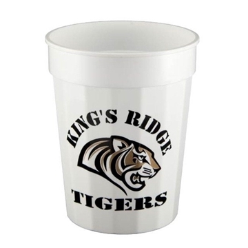 100 Custom 17 oz Fluted Plastic Stadium Cup - USA Made & BPA Free