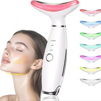 7 Color Face & Neck Beauty Massager for Women, Rechargeable Electric Facial Care Tool, Lifting and Firming Facial Skin Care T...