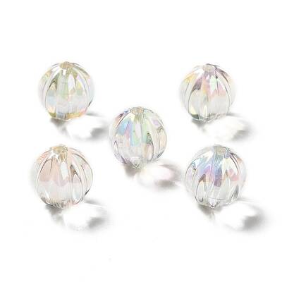 Two Tone UV Plating Rainbow Iridescent Acrylic Beads