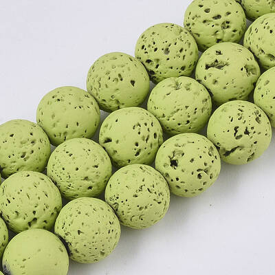 Spray Painted Natural Lava Rock Beads Strands