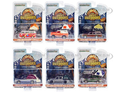 The Great Outdoors Set of 6 pieces Series 2 1/64 Diecast Model Cars by Greenlight