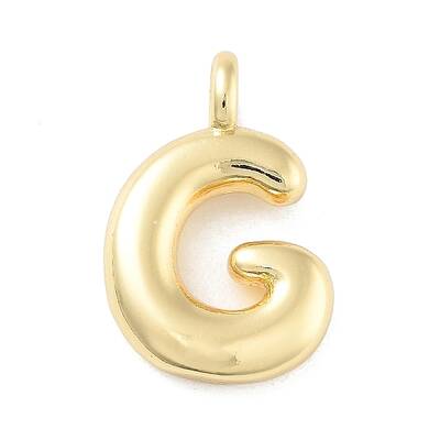 Rack Plating Brass Balloon Letter Pendants
