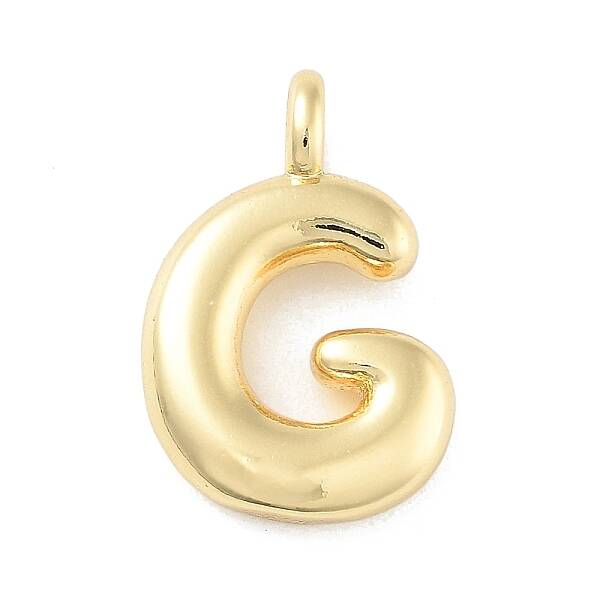 Rack Plating Brass Balloon Letter Pendants