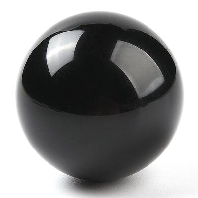 Natural Obsidian Sphere Beads