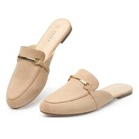MUSSHOE Mules for Women Flats Comfortable Slip on Mules Backless Loafers Business dainty Round Toe Flat Shoe Slide comfy spri...