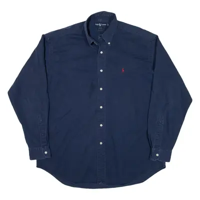 RALPH LAUREN Blake Mens Plain Shirt Blue Long Sleeve L