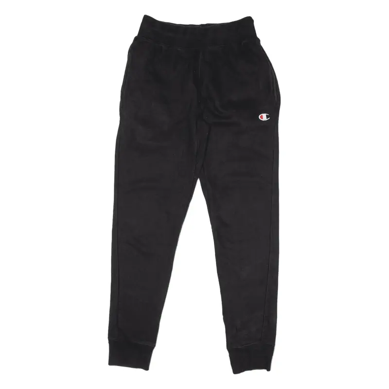 CHAMPION Reverse Weave Joggers Black Tapered Mens S W26 L30