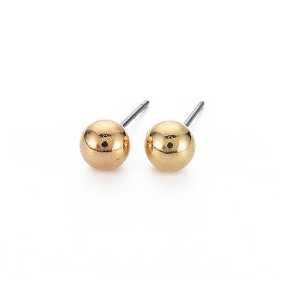 ABS Plastic Pearl Ball Stud Earrings for Women