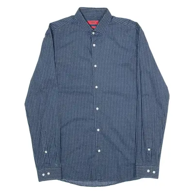 HUGO BOSS Slim Mens Shirt Blue Long Sleeve S