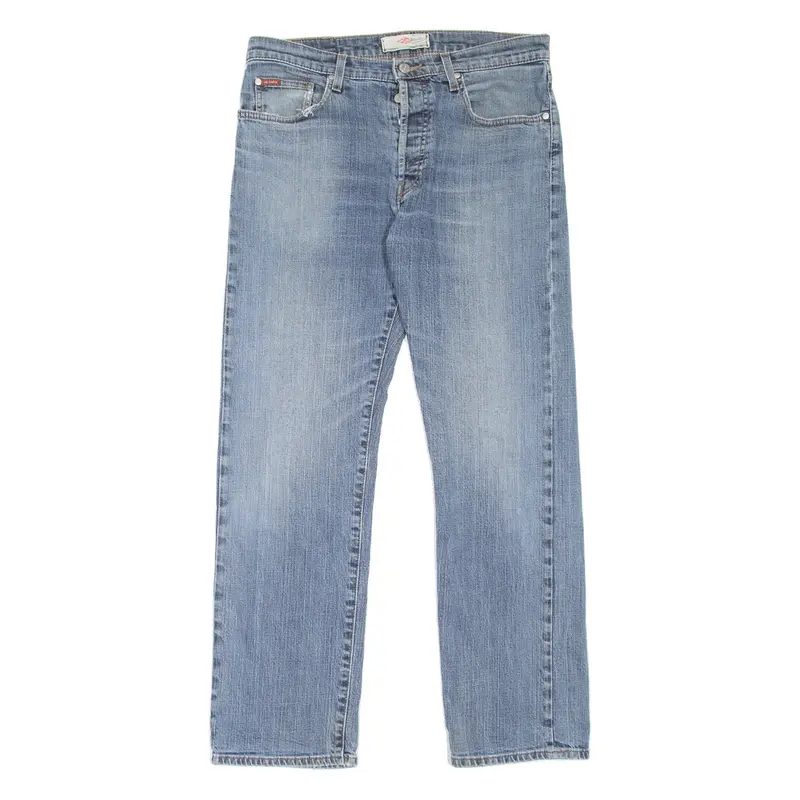 LEE COOPER Mens Jeans Blue Regular Straight Stone Wash W33 L32