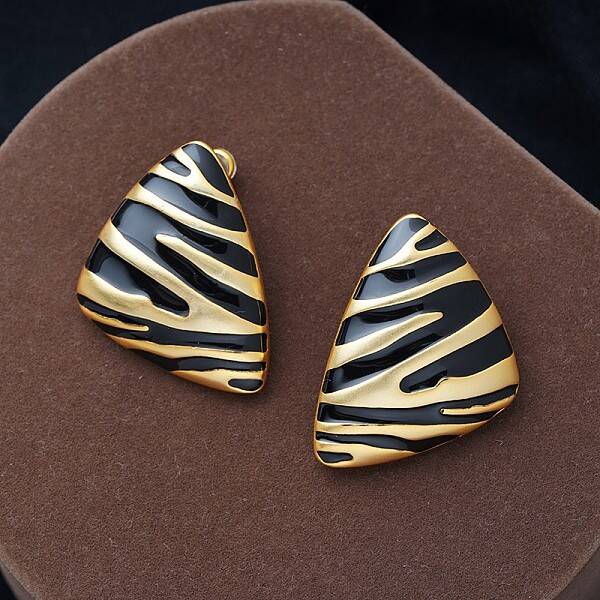 Alloy Enamel Stud Earrings