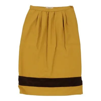 Valentino Skirt - 26W UK 6 Yellow Wool | Size: UK 6