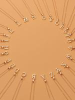 Fashion Letter Charm Necklace for Style, Clavicle Chain Matching Necklace, Chic Vintage Jewelry for Daily Decorc, Initial Nec...