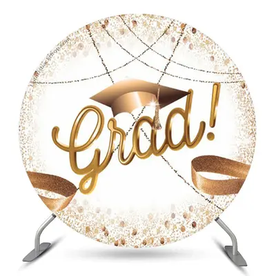 Aperturee Rose Gold Gleam String Round Grad Backdrop Cover | Diy Graduation Backdrop | Graduation Backdrop Banner | Diy Gradu...