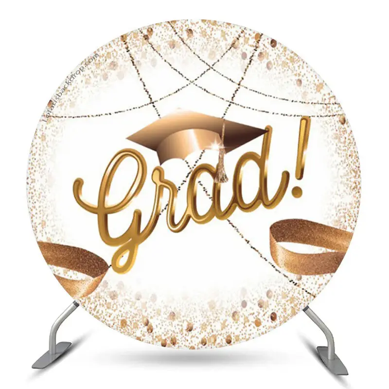 Aperturee Rose Gold Gleam String Round Grad Backdrop Cover | Diy Graduation Backdrop | Graduation Backdrop Banner | Diy Gradu...