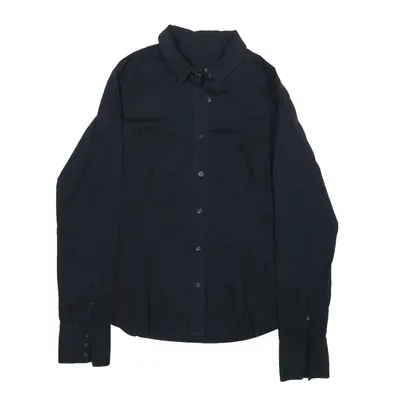 CALVIN KLEIN JEANS Plain Shirt Blue Long Sleeve Womens M