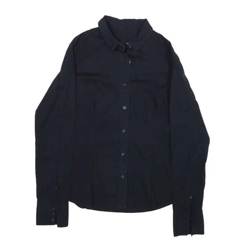 CALVIN KLEIN JEANS Plain Shirt Blue Long Sleeve Womens M