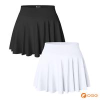 OQQ-Nine cents Women 2 Piece Skirts 2 in 1 Flowy Cheeky Short Skirts Stretchy Flared Casual Mini Skirts Girl Bottom Womenswea...