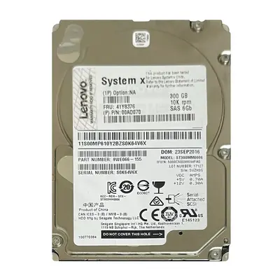 00AD070 IBM 300GB 6Gb/s SAS 10000 2.5-Inch Hard Drive